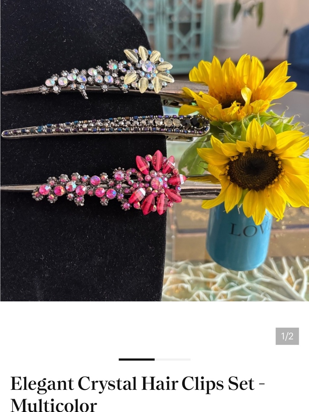 Bundle Rhinestone Hair Clips - Picture 3 of 5